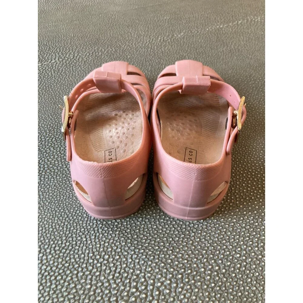 Kids Pink Jelly Fisherman Sandals